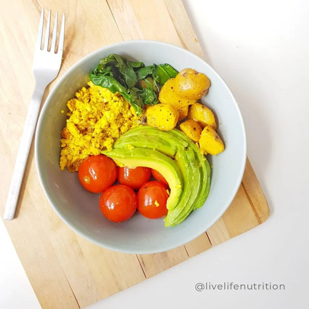 Bowl de Huevos Veganos | Recetas Veganas y Nutrición Saludable