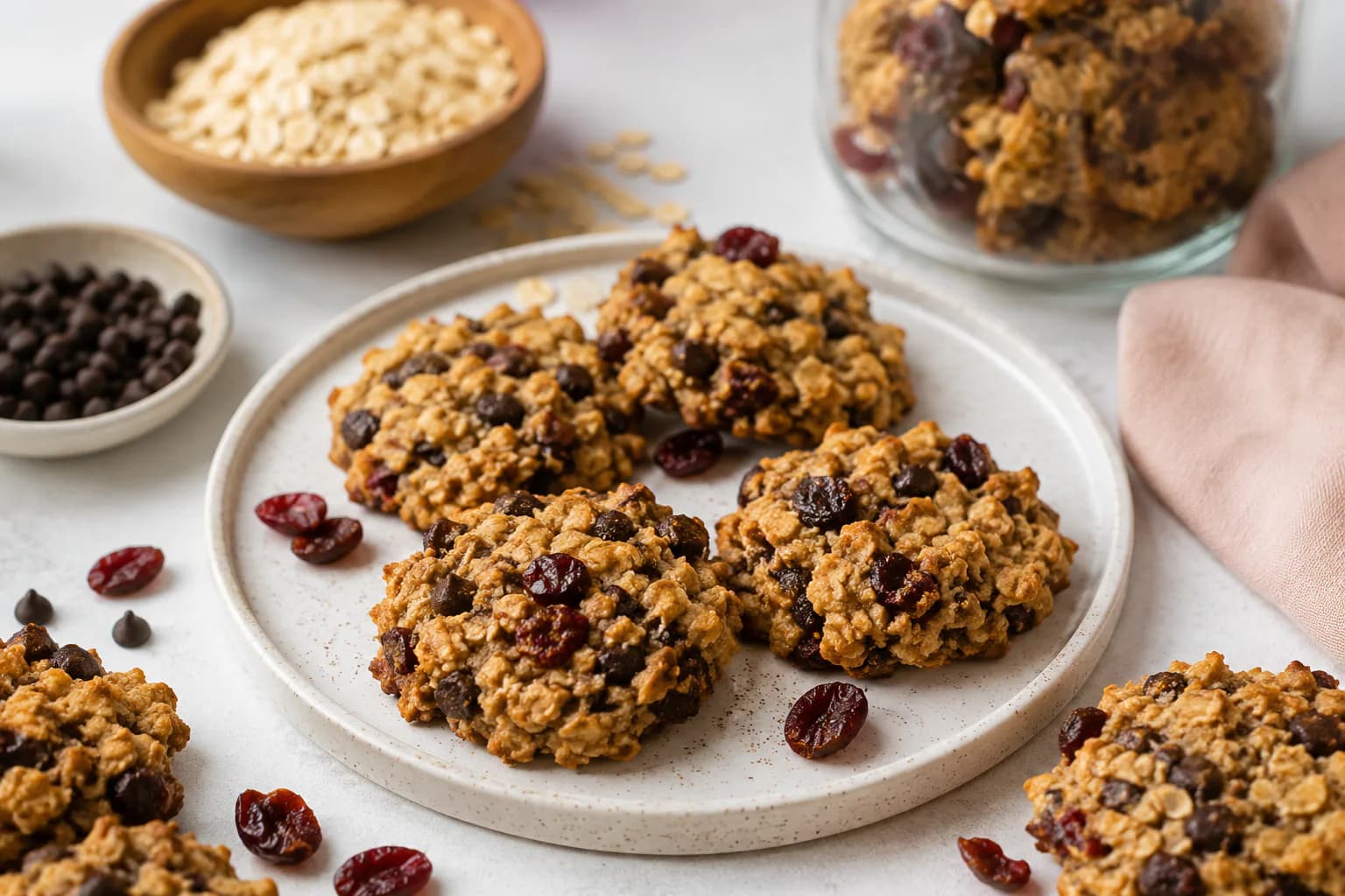 Galletas Saludables de Chocolate y Arándanos